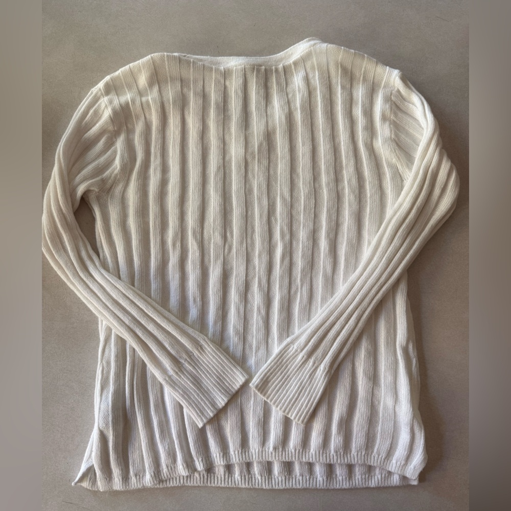 Talbots V-Neck Ribbed Sweater - Picture 3 of 6